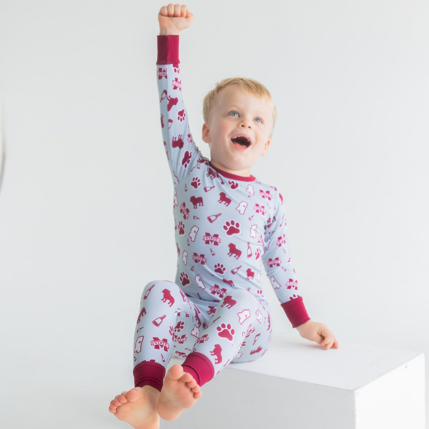 Mississippi State Bulldogs two-piece pajama set for little fans