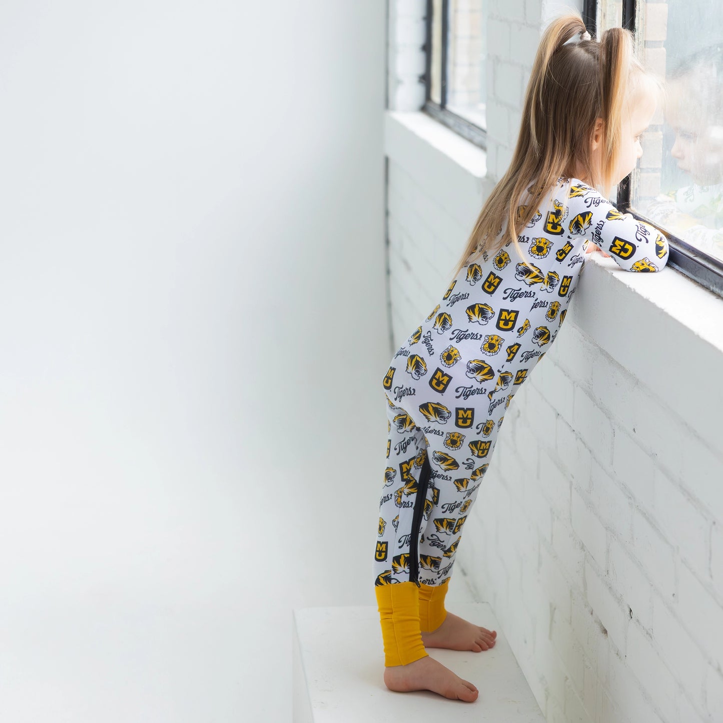 Missouri Tigers bamboo Convertible Footie Sleeper with convertible footies.