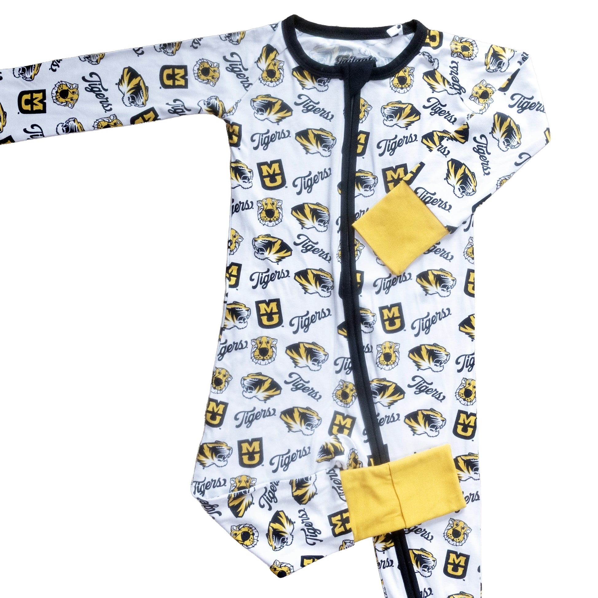 BABYL VIPパス&タオルセットWORLD TOUR 2016 US Missouri Tigers Bamboo Zippy One-Piece Sleeper | Tailgate Tikes