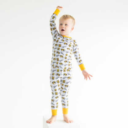 Missouri Tigers kids two-piece pajama set made from soft bamboo fabric