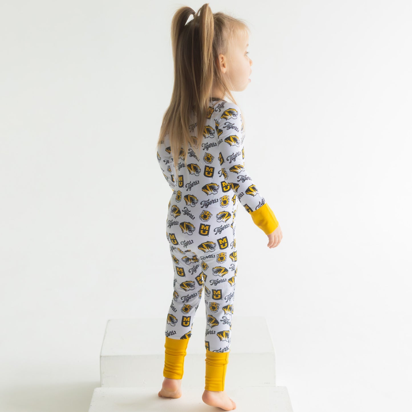 Missouri Tigers baby bamboo zippy one-piece sleeper with officially licensed team print