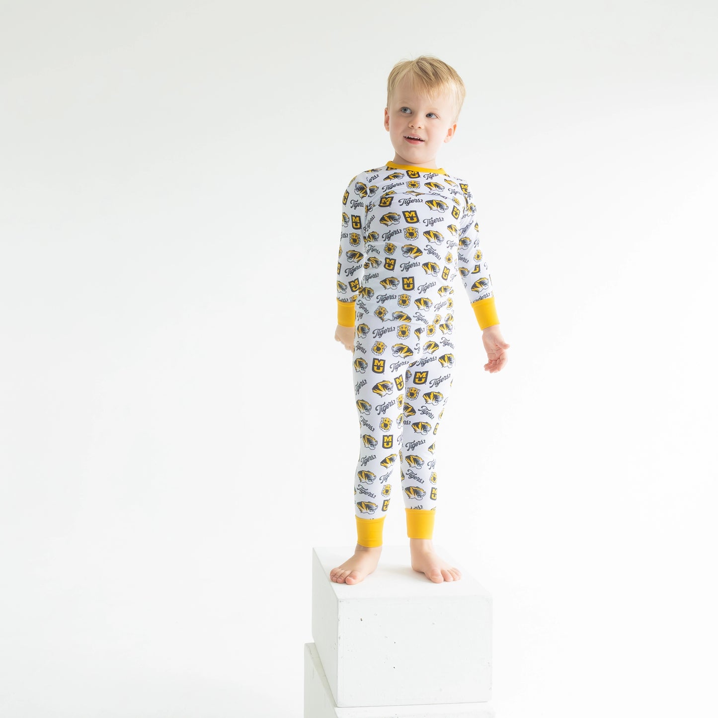 Missouri Tigers premium bamboo Pajama Set for infants to youth officially licensed.