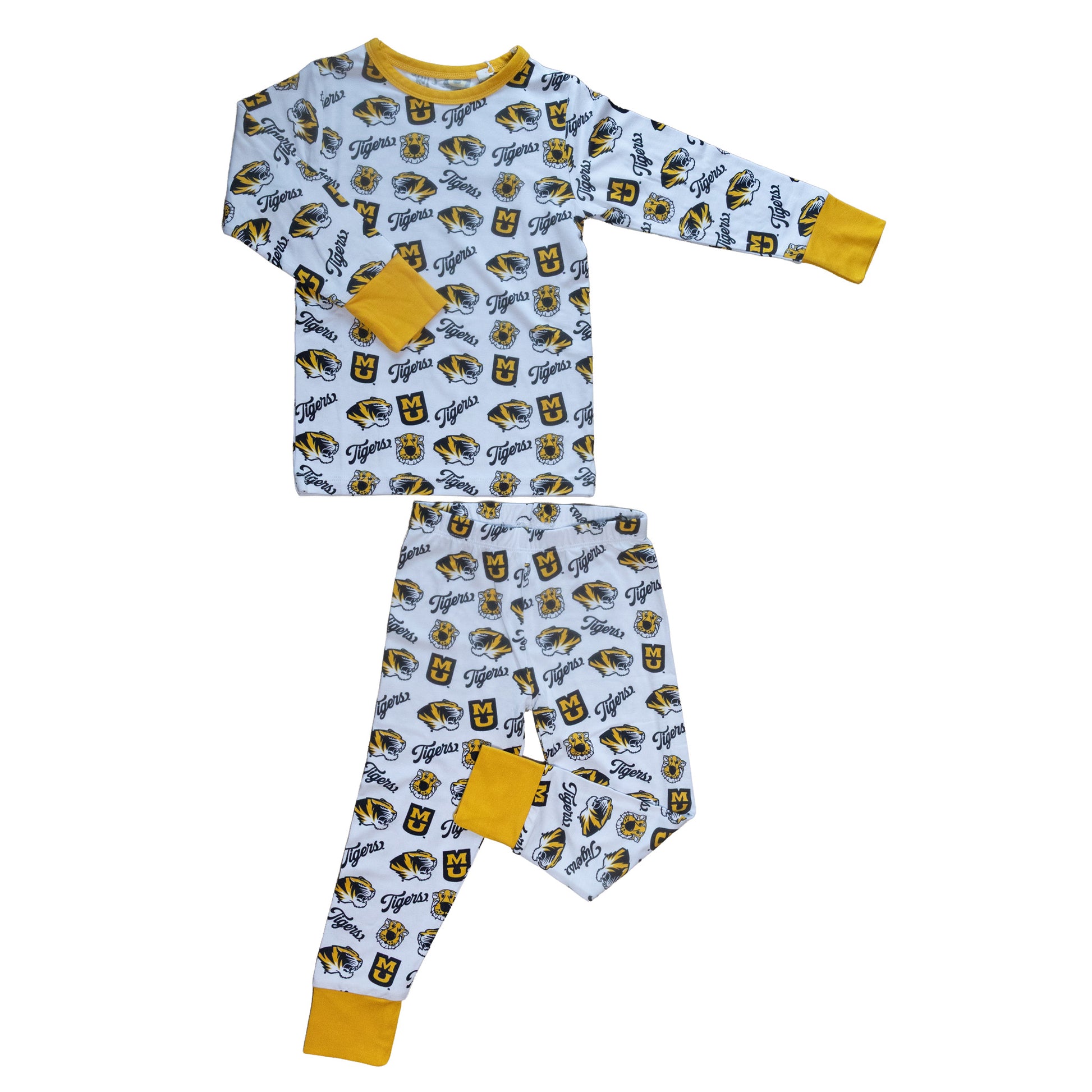 Mizzou Tigers matching bamboo pajama set for toddlers and kids