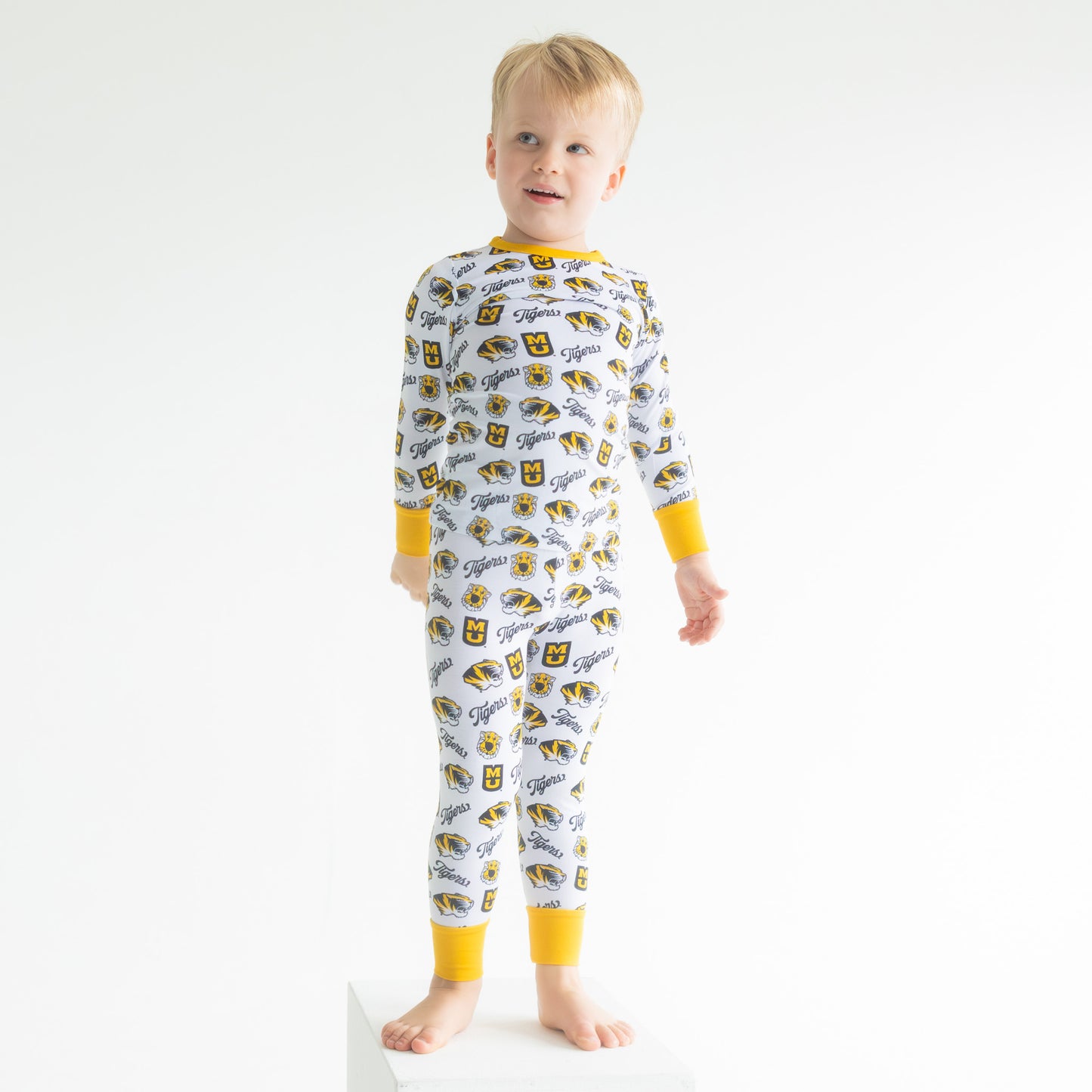 Missouri Tigers toddler bamboo pajamas with long sleeve top and matching pants