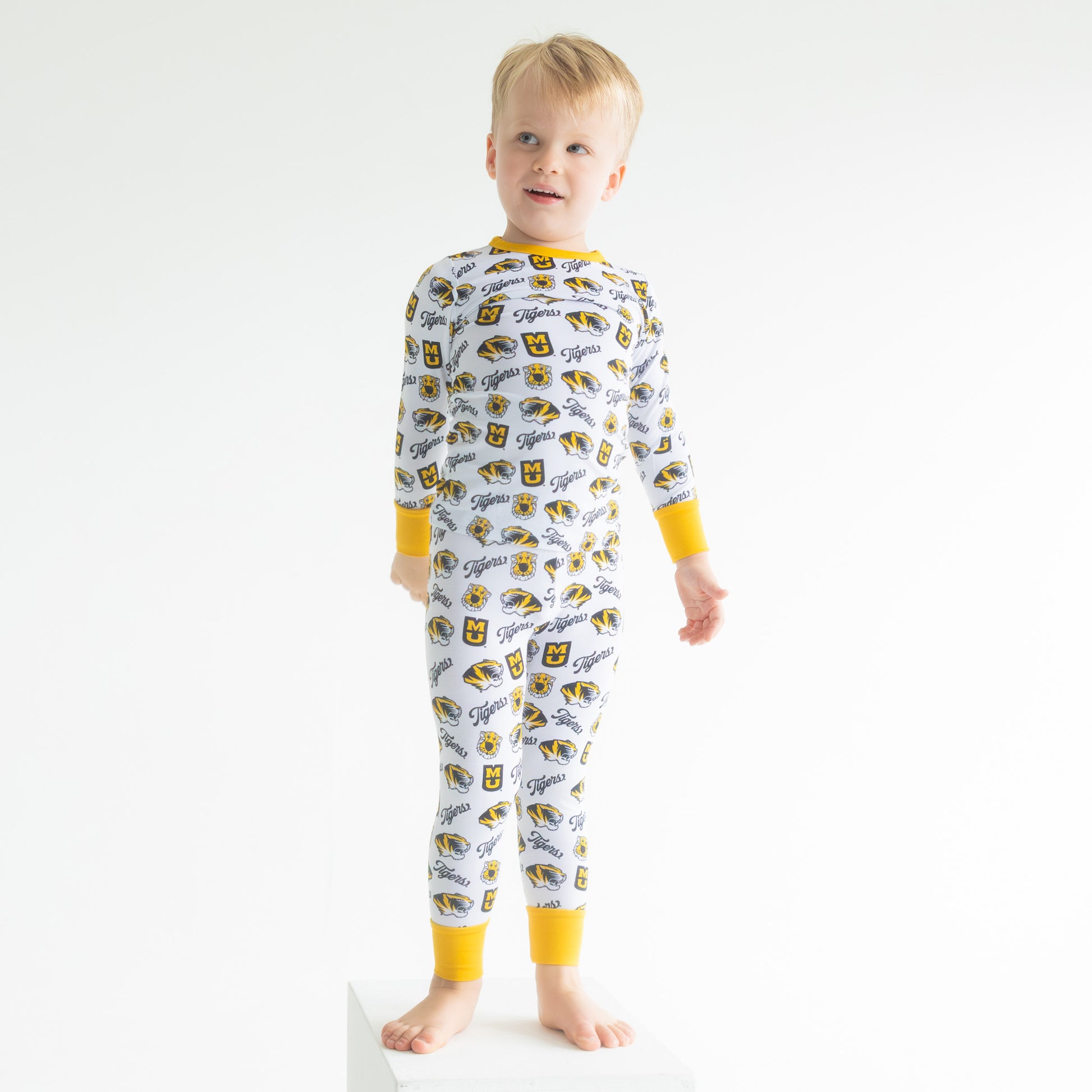 Missouri Tigers toddler bamboo pajamas with long sleeve top and matching pants