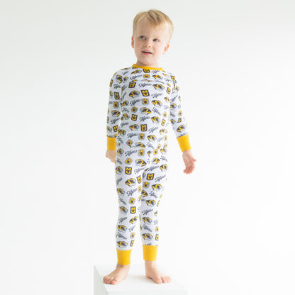 Missouri Tigers toddler bamboo pajamas with long sleeve top and matching pants