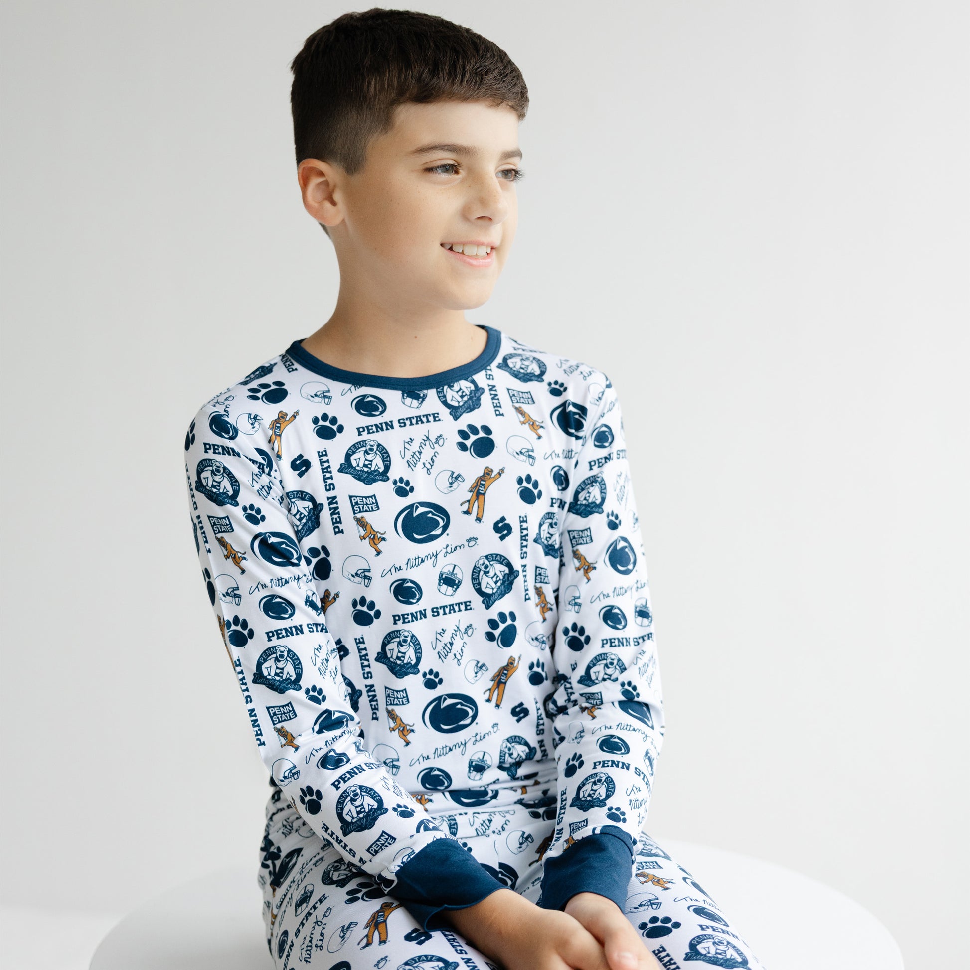 Penn State Nittany Lions two-piece sleepwear set for young college football fans