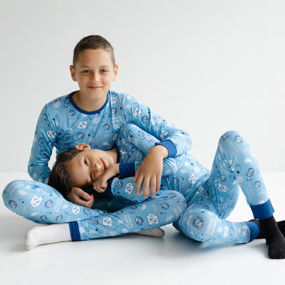 Soft bamboo North Carolina Tar Heels pajamas for toddlers and children