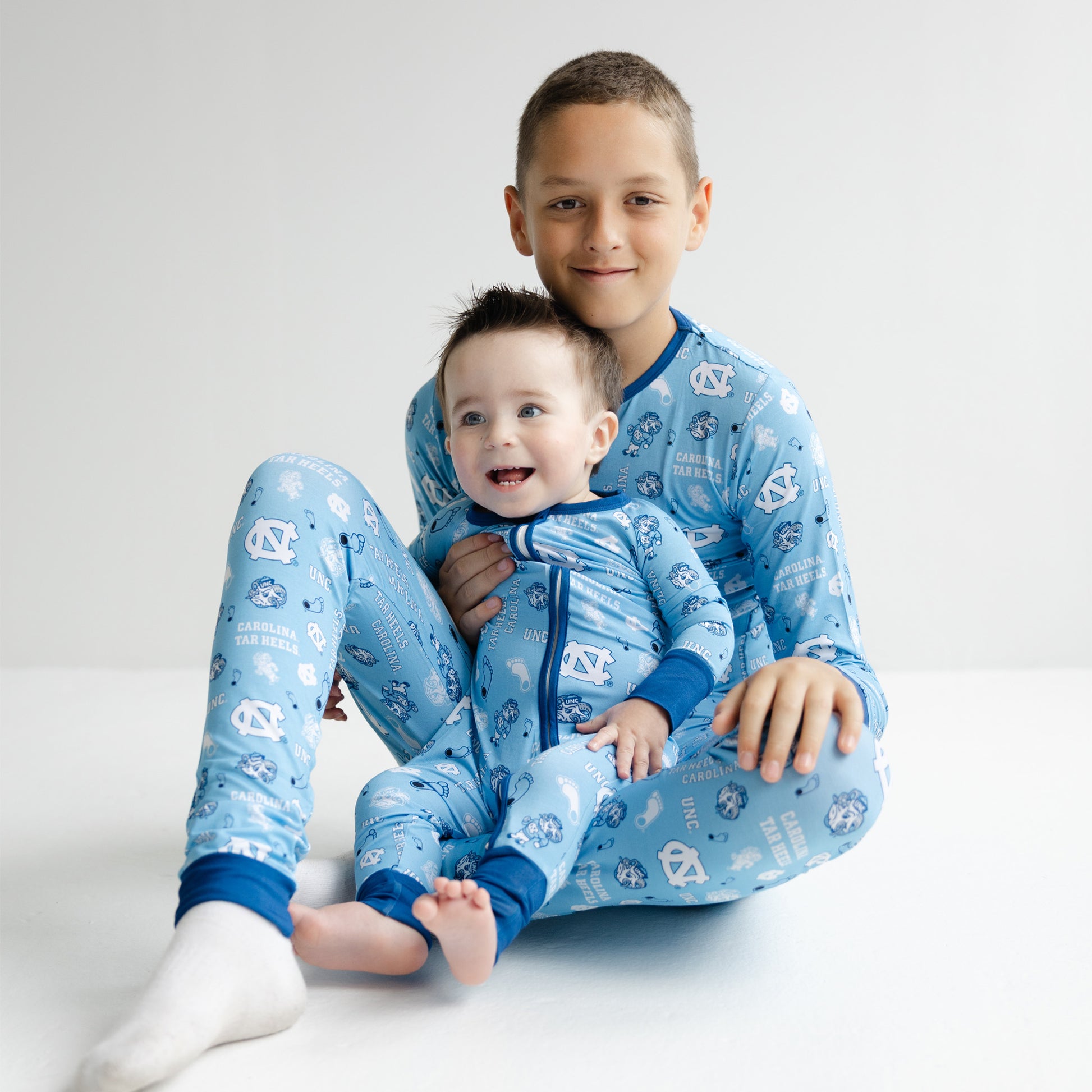 North Carolina Tar Heels two-piece bamboo pajamas for little Carolina fans