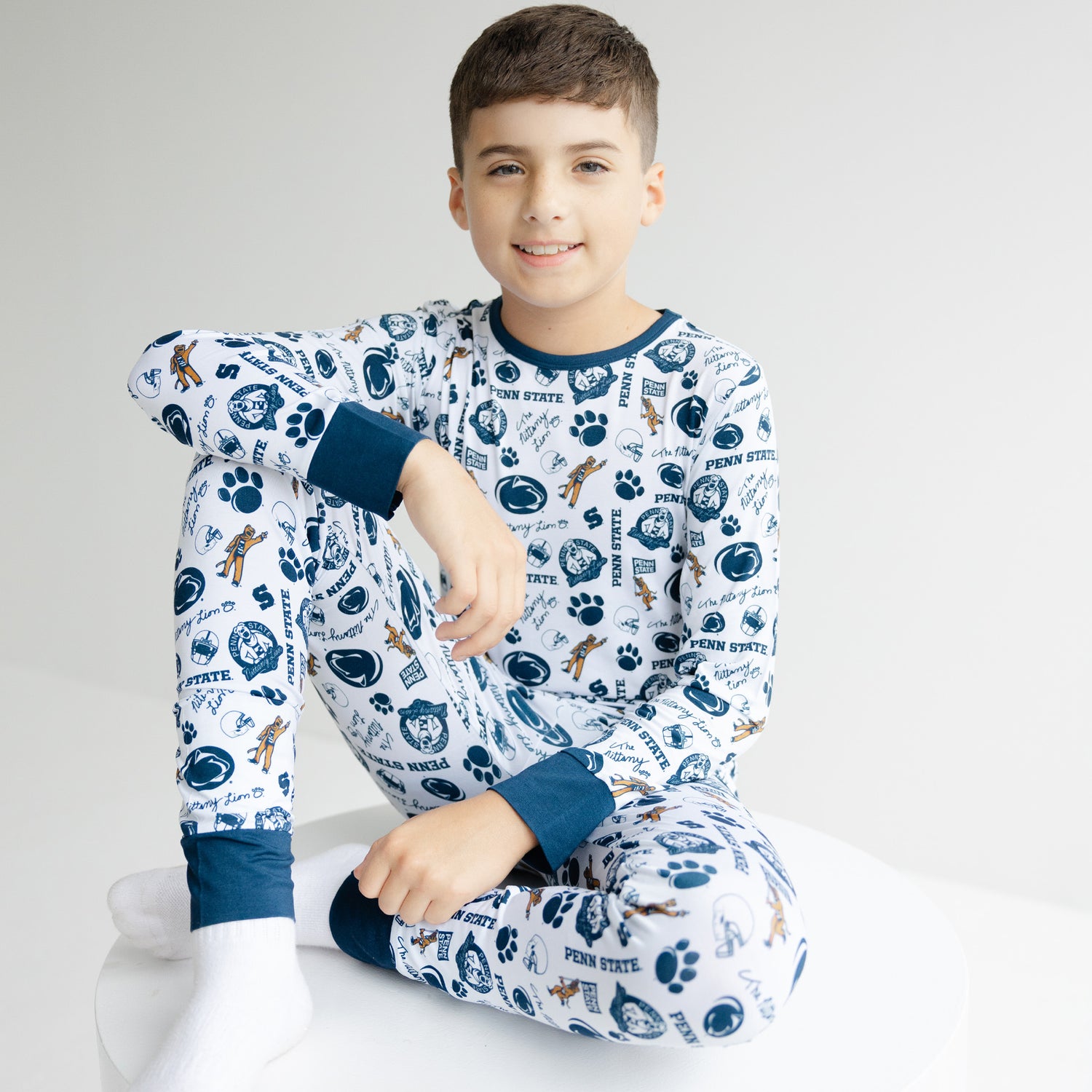 Penn State Nittany Lions long sleeve bamboo pajama top with coordinating pajama pants