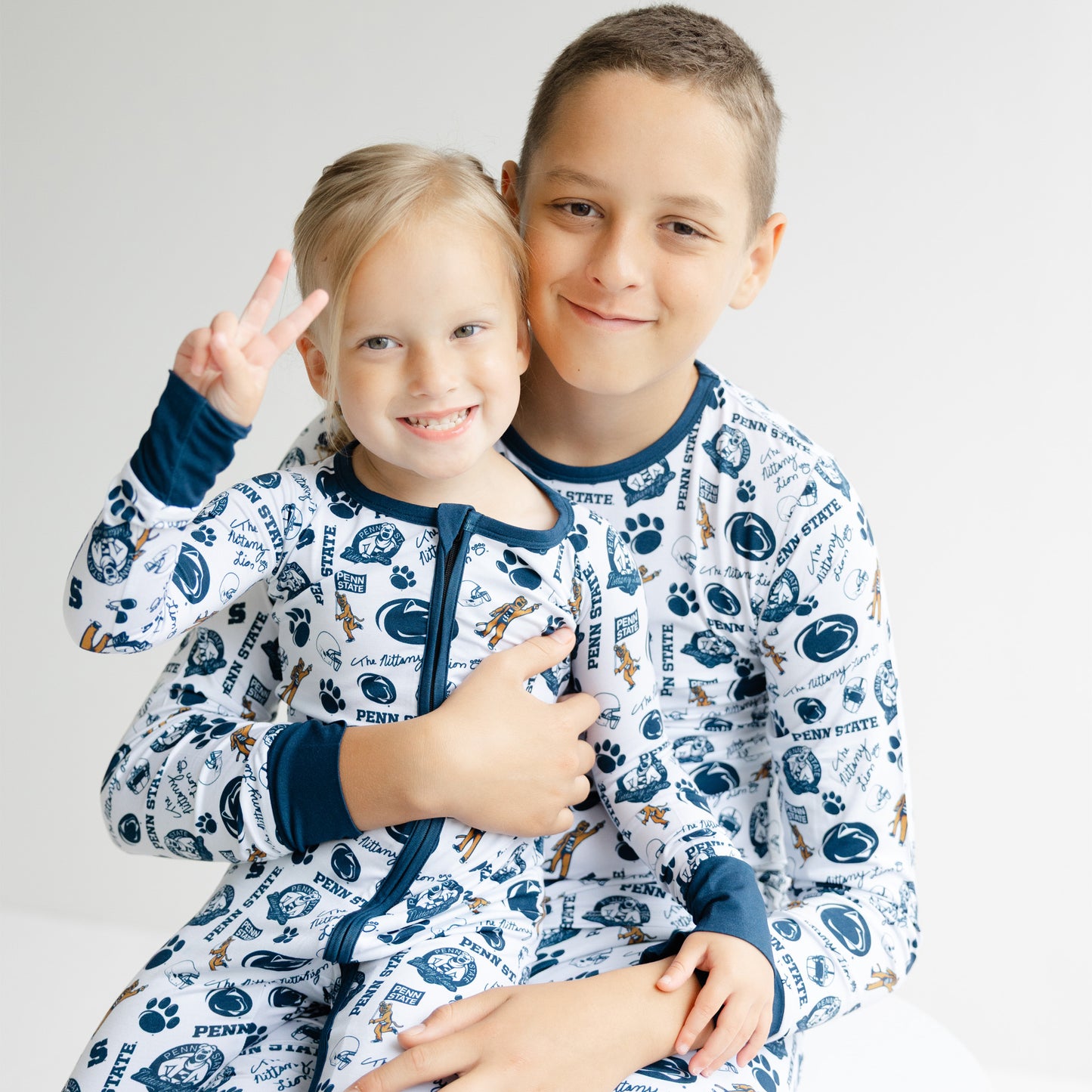 Baby and toddler Penn State Nittany Lions bamboo two-piece pajamas for little fans