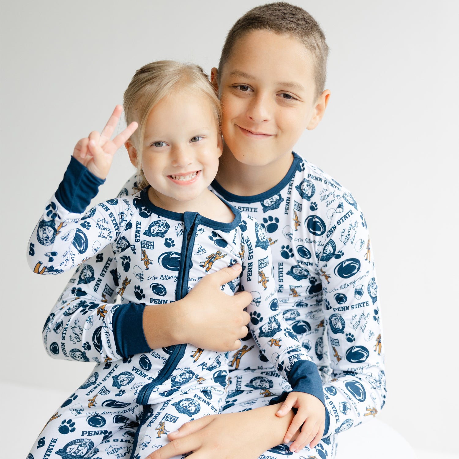Baby and toddler Penn State Nittany Lions bamboo two-piece pajamas for little fans