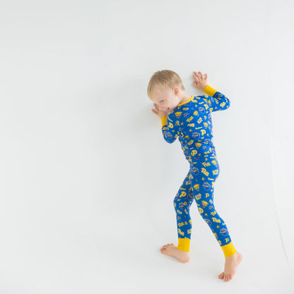 Pitt Panthers toddler bamboo Pajama Set featuring breathable fabric and H2P Print.