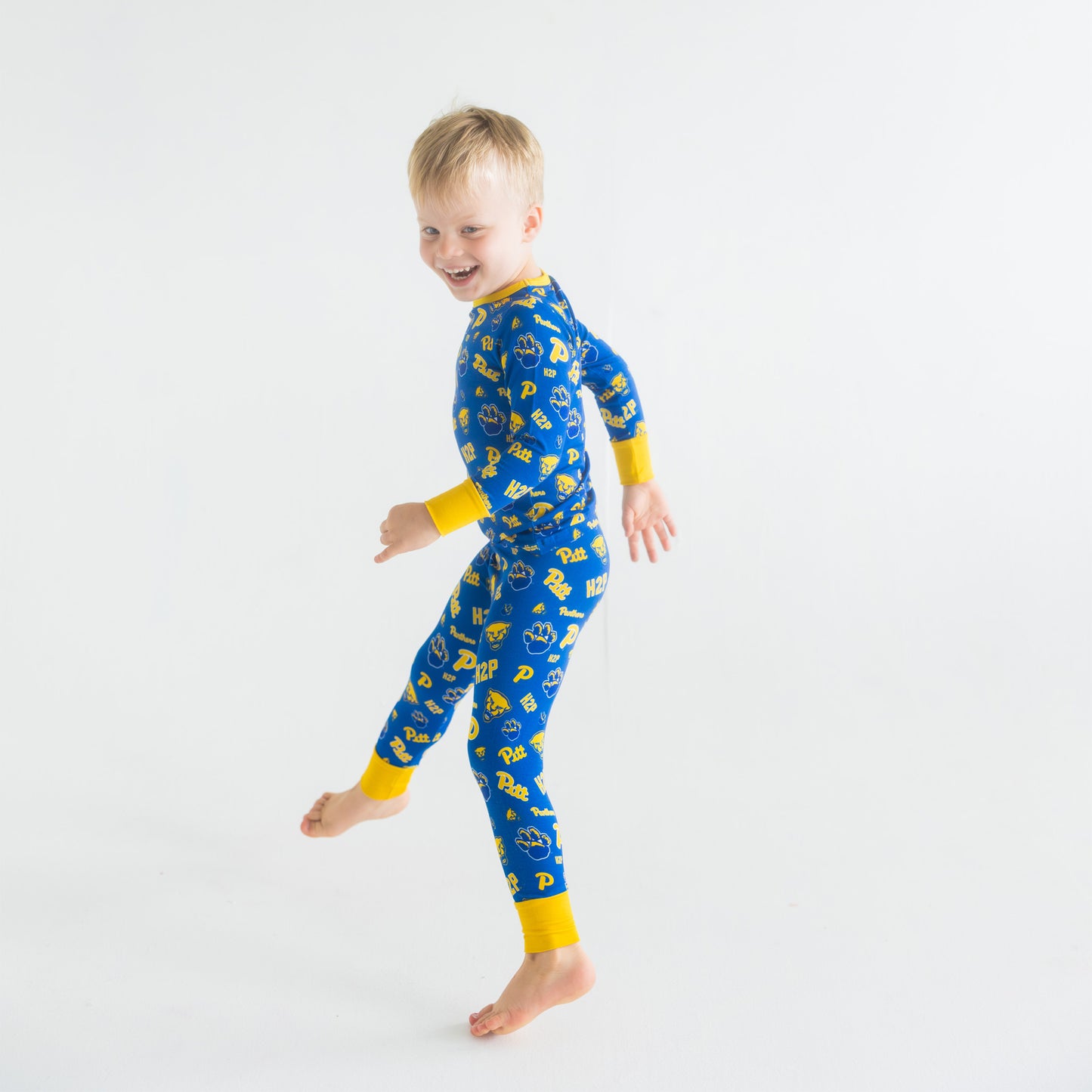 Soft bamboo Pitt Panthers pajamas for kids