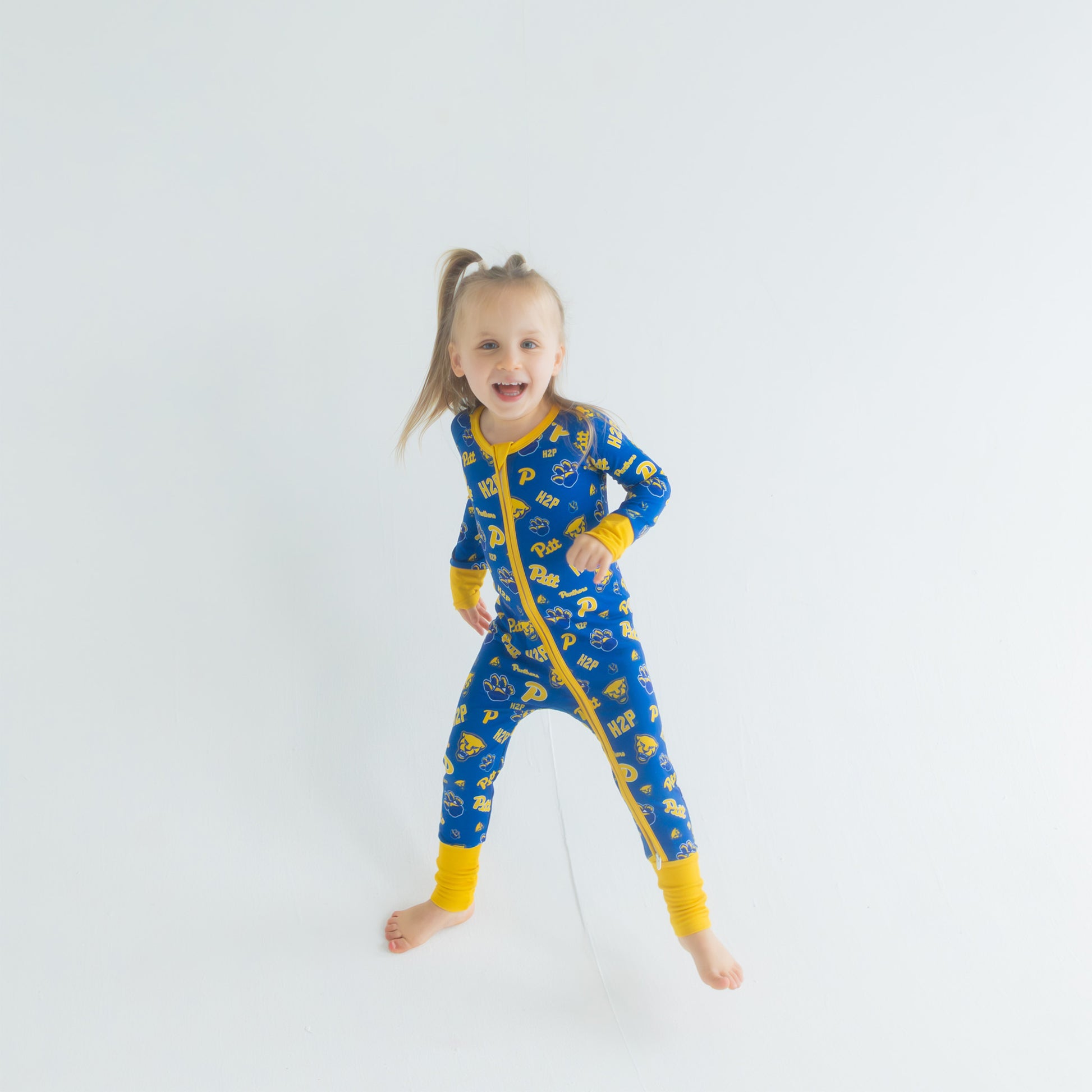 Officially licensed Pitt Panthers one-piece pajamas
