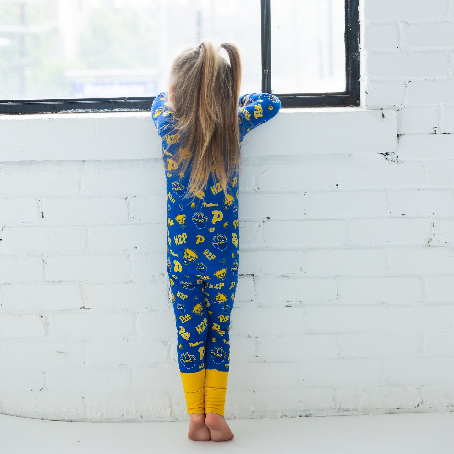 Pitt Panthers toddler zippy pajamas with collegiate team style