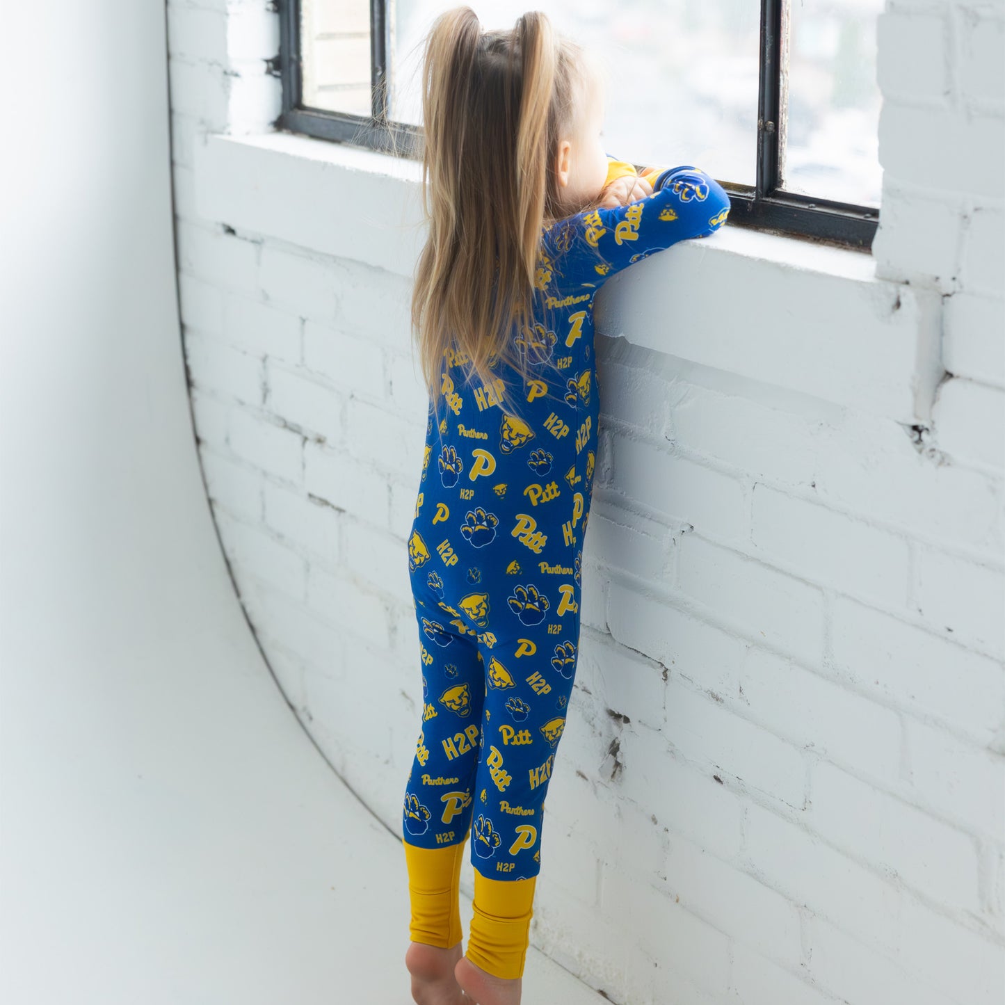 Pitt Panthers one-piece sleepwear for baby and toddler sizes