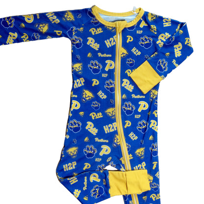 Pitt Panthers Zippy bamboo One-Piece with all over Panthers print.