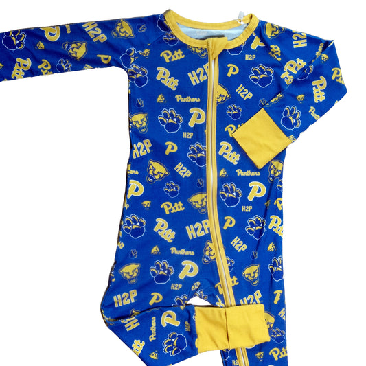 Pitt Panthers Zippy bamboo One-Piece with all over Panthers print.