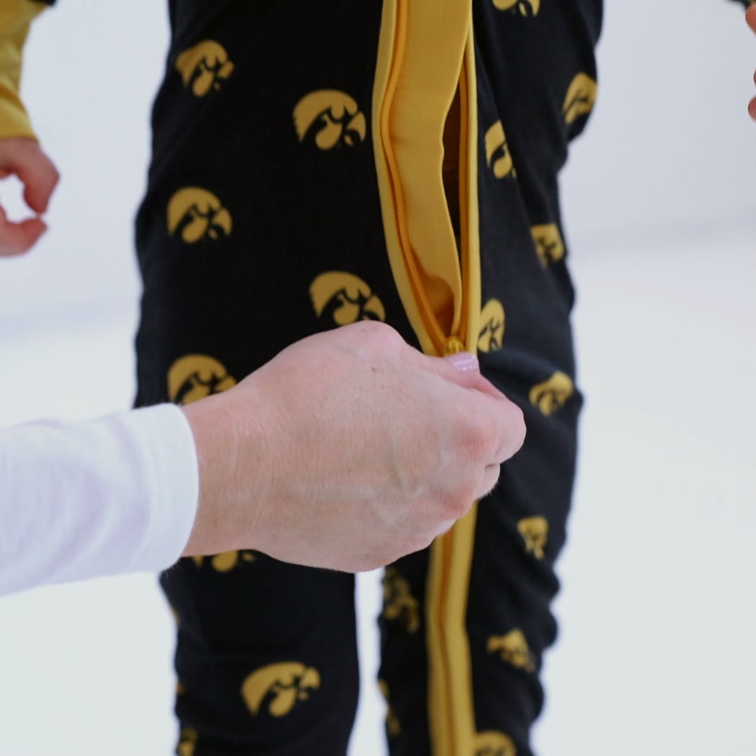 Iowa Hawkeyes One-Piece: Ultimate Fan Bamboo Zippered Gear
