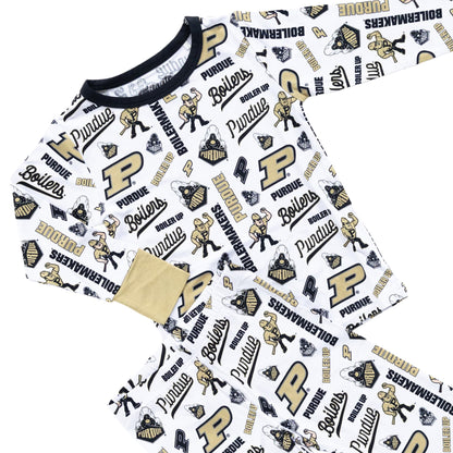 Purdue Boilermakers toddler bamboo pajamas with long sleeve top and matching pants