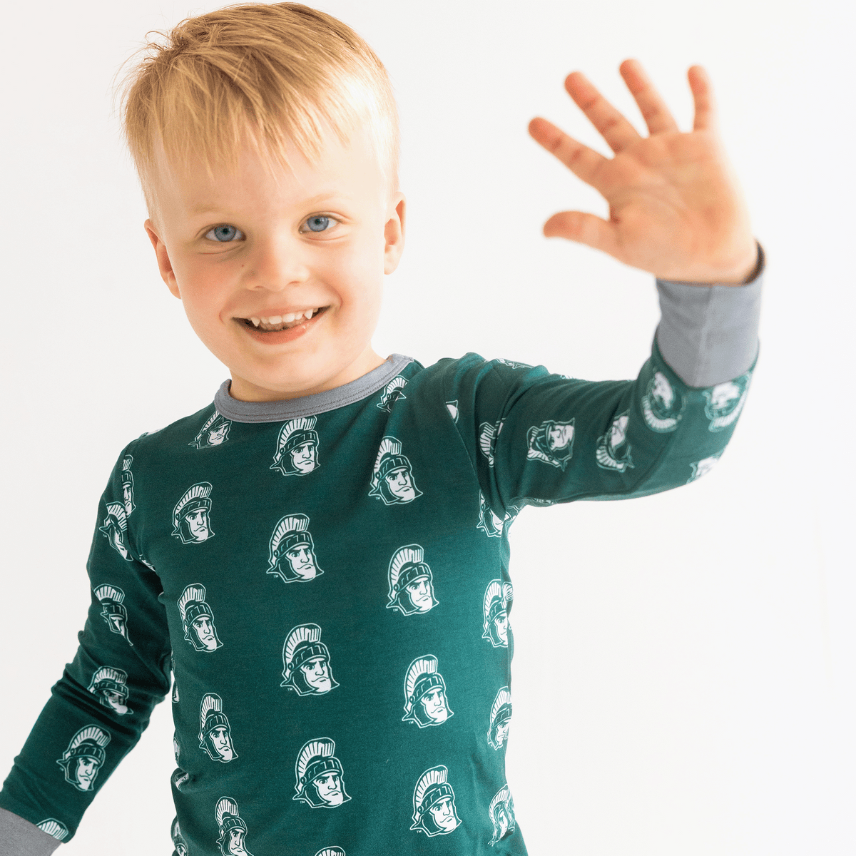 Michigan State Spartans Two-Piece Pajama Set with buttery-soft bamboo.