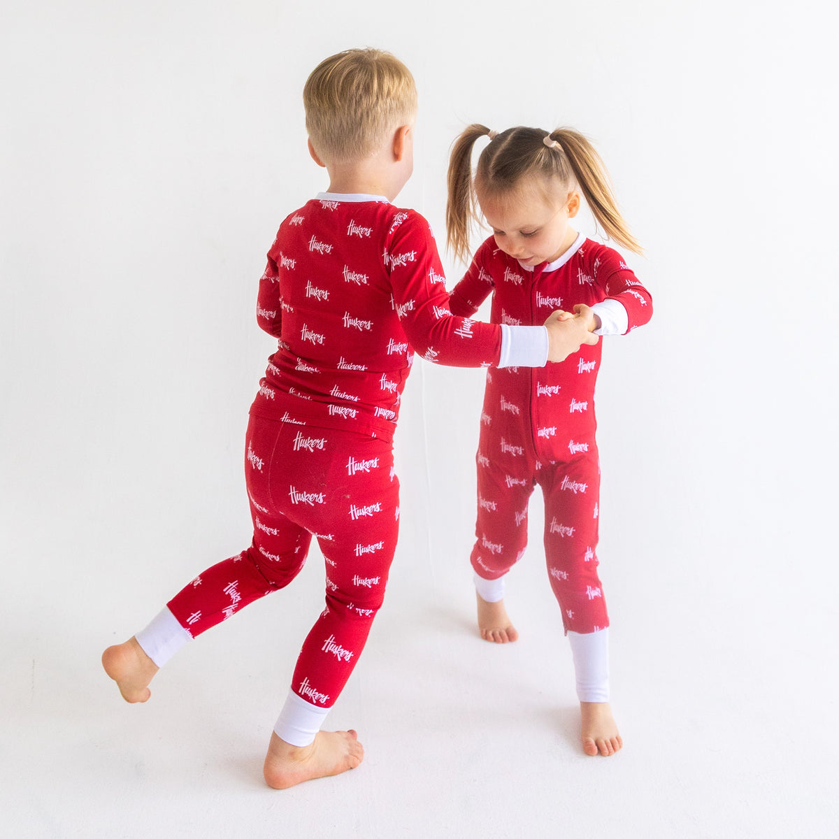 Nebraska Cornhuskers Kids Nightwear with breathable bamboo and features Huskers logo.