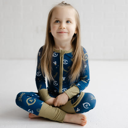 UC Davis Aggies baby bamboo zippy one-piece sleeper with officially licensed team print