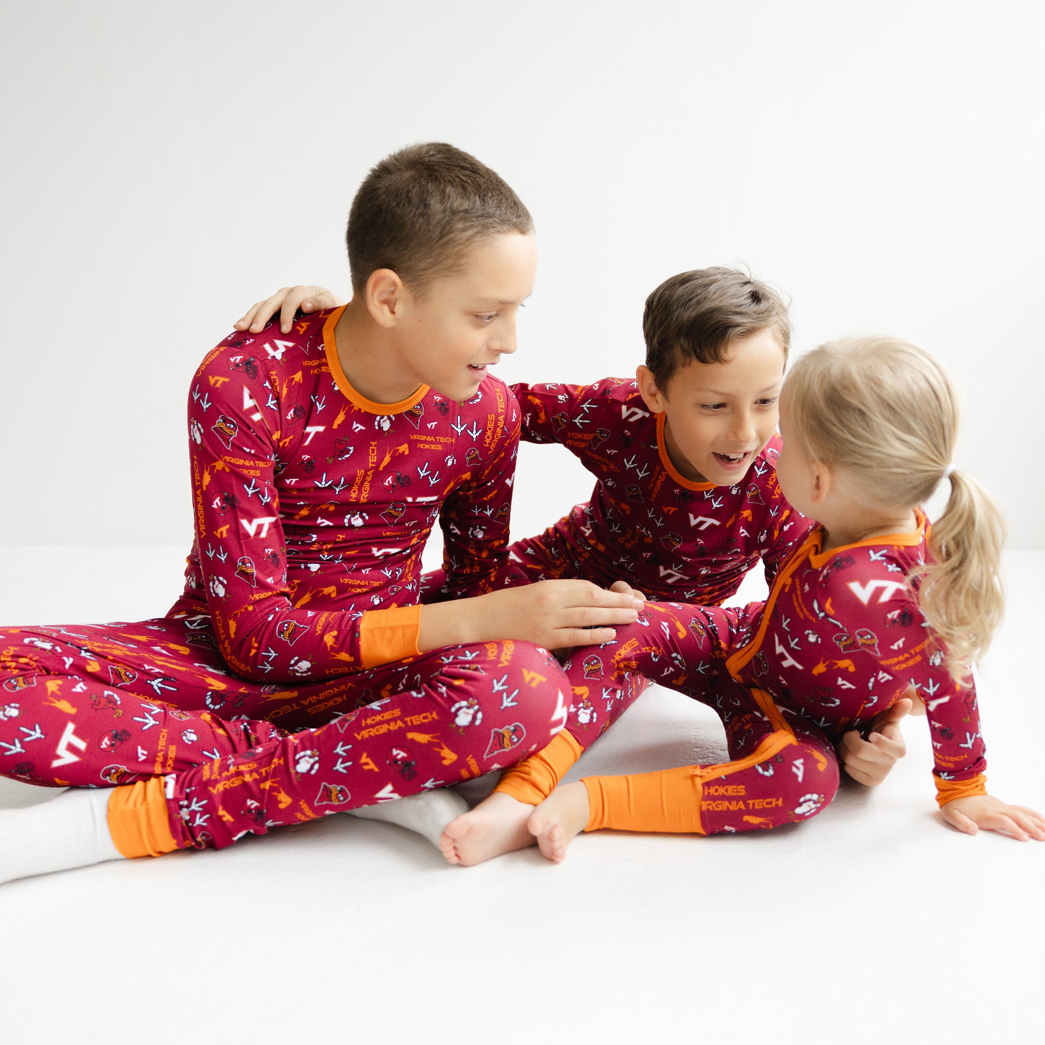 Virginia Tech Hokies Kids Bamboo Pajama Set | Tailgate Tikes