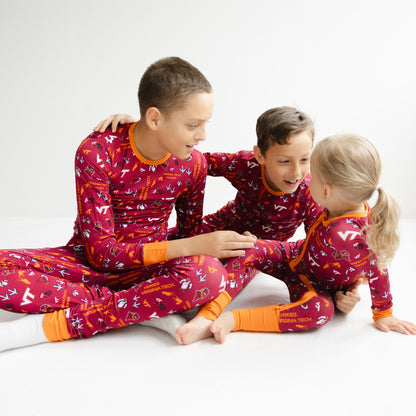 Official Virginia Tech Hokies bamboo pajamas designed for sleep, play, and game day.