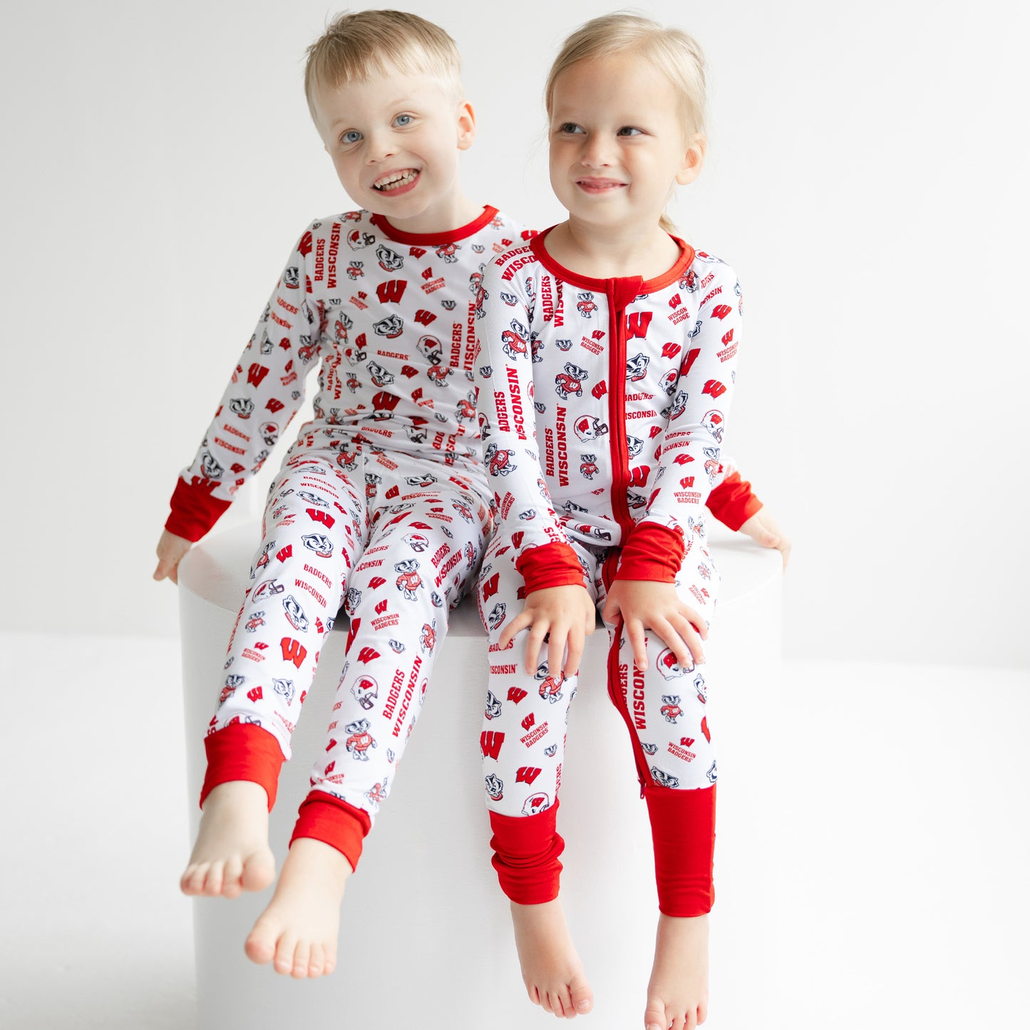 Wisconsin Badgers bamboo baby pajamas designed for little fans at bedtime or game day