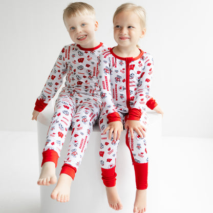 Wisconsin Badgers bamboo baby pajamas designed for little fans at bedtime or game day